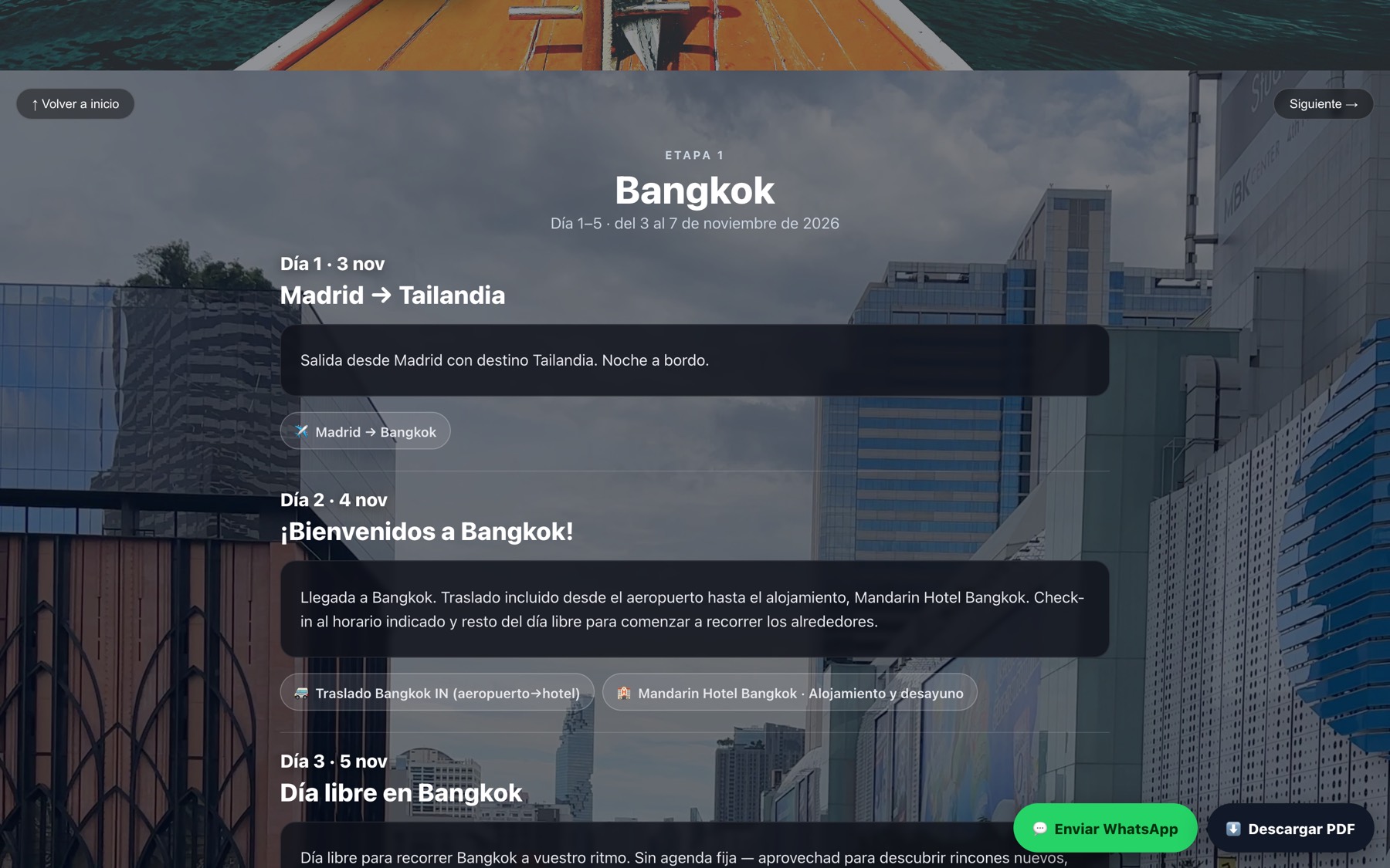 Propuesta 2.0 en pantalla grande: etapa Bangkok con el día a día